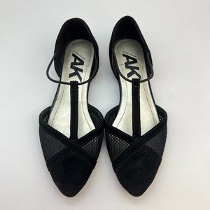 Anne Klein Sport Flats Shoes Sz 6.5 M Slip On Suede-like Excellent Condition